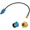 Eightwood DAB Antenna Fakra SMA cavo Fakra Z maschio a SMA maschio cavo a spirale RG174 8 pollici 20 cm compatibile per antenna GPS DAB autoradio antenna aerea Jaguar