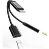 HOYULLI Adattatore 3,5mm Cuffie Audio Jack A Lightning(2 in 1)Cavo AUX Per IPhone 14 13 Ricarica Adapter Per Apple MFI Certified Caricatore Auricolari Accessori SDoppiatore Lighting Per iPad Headphone ip-HJFX