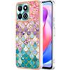 Lnxlanxx Cover Compatibile per Honor X6B TPU Silicone Bumper Disegni Motivo Marmo Colorato PC Rigida Case Antiurto Protettiva Resistente Custodia (Colore 1)