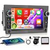 Hodozzy 【4+64G】Hodozzy Autoradio Carplay per Opel Astra Antara Vectra Corsa Zafira Meriva Vivaro Combo con USB Type-C, 7 Pollici Schermo In-Cell Stereo Auto BT 5.0 con Android Auto/EQ/GPS/Wifi/RDS/SWC,Grigio