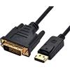 chenyang Cablecc - Cavo video DisplayPort DP maschio a DVI maschio, 1080p, 60 Hz, 1,8 m, per monitor DVI