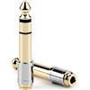 AUELEK Adattatore audio jack da 6,35 mm maschio a 3,5 mm femmina stereo jack placcato oro rame per pianoforte elettrico, apparecchiature HiFi, amplificatori, altoparlanti, mixer audio