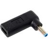 NFHK Adattatore USB 3.1 tipo C USB-C a DC 4,5 * 3,0 mm HP emulatore trigger PD angolato a 90 gradi, NF-UC-112-4530HP
