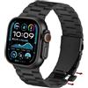Anlinser Compatibile con Cinturino Apple Watch 49mm 46mm 45mm 44mm 42mm Nessun Attrezzo Richiesto, Cinturini in Metallo Compatibile con iWatch Ultra 3/2/1 SE Serie 11 10 9 8 7 6-1 (Nero)