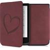 kwmobile Custodia eReader Compatibile con Pocketbook Touch Lux 4/5/Touch HD 3/Color (2020)/ Vivlio Lux 5 Cover - eBook Reader Flip Case - Cover eReader Magnetica Pelle PU Cuore
