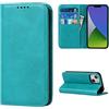 Cavor Cover Compatibile con iPhone 14 Plus,Flip Portafoglio Custodia in Pelle,[3 Porta Carte][Magnetica][Supporto Stand],Cover Libro Custodia Compatibile con iPhone 14 Plus - Cielo Blu