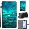 YIRRANZD Cover per Xiaomi Redmi 9A / Redmi 9AT, Protettiva Portafoglio in Pelle PU Cover Libro [Verniciato], Flip Caso Antiurto Custodia per Redmi 9A / Redmi 9AT (Aurora)