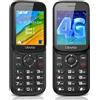 Tosaju 4G LTE - Mini cellulare con tasti, display a colori da 1,7 pollici, Bluetooth, 1000 mAh, tempo di standby Dual SIM, portatile, per anziani con torcia LED