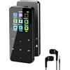 COVVY Lettore MP3 da 24 GB con Bluetooth, lettori audio MP3 Dgital con altoparlante, radio FM, lettore video, registratore vocale, funzione e-book, suono senza perdita di dati, auricolari inclusi