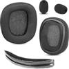 HAIZEEN Cuscinetti Auricolari e Archetto Compatibili con Logitech G930s G930 G432 G430 Cuffie Headset Cuscinetti di Sostituzione (Tessuto Traspirante/Schiuma di Alta Qualità)