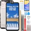 YHX-OU 6.5 AMOELD Display LCD con Telaio per Samsung Galaxy A15 5G SM-A156B SM-A156P SM-A156U LCD Schermo Touch Screen Digitizer Assemblea E Strumenti di Installazione+1 Pezzo Vetro temperato