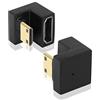 GINTOOYUN Adattatore Mini HDMI a HDMI 8K 180 Gradi Maschio a Femmina - Prolunga per Fotocamera, Laptop, Tablet, HDTV, Proiettore - 2 Pezzi (Forma a U Verso l'Alto e il Basso)