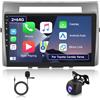 Hodozzy 2GB 64GB Android Autoradio per Toyota Corolla Verso 2004-2009 Radio Wireless Carplay Android Auto, 2 Din Schermo 9 Pollici Touch Screen Stereo Navigazione GPS WiFi Bluetooth FM RDS con Retrocamera