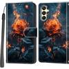 Haninsuze Cover per Samsung Galaxy A25 5G, Portafoglio PU Pelle, Rose | Interno TPU Antiurto, Anti-Graffio, Fessura per Schede, Supporto Stand, Design Libro, Flip