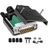 PENGLIN DB15 RS232 - Adattatore seriale D-SUB senza saldatura, connettore 16 mm sottile a 15 poli, connettore senza saldatura, con accessori per alloggiamento (spina)