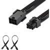 J&D 2er Pack 6 Pin PCIe Extension Cavo di Alimentazione, Durevole PCI Express Power Extension Cable - 30cm