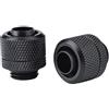 Tbest 16 10 Soft Tube Comp 2Pcs G1 4 Connettore Tubo Flessibile Filettato Ottone Raccordo a Due Tocchi per PC Raffreddamento Ad Acqua Nero (Nero)