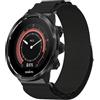 GIOPUEY 24mm Cinturini Compatibile con SUUNTO 9 BARO, Cinturino in Morbido Nylon Intrecciato [Unisex] - Black
