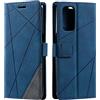 SONWO Cover per Oppo A54 5G / Oppo A74 5G / Oppo A93 5G Flip Caso in PU Pelle Case Cover Portafoglio Custodia per Oppo A54 5G / Oppo A74 5G / Oppo A93 5G, [Kickstand] [Slot per Schede], Blu