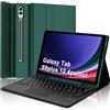 WINCHKING Cover Tastiera per Samsung Galaxy Tab S10 Plus 12.4 con Touchpad, Galaxy Tab S9/S9FE Plus Tastiera, Bluetooth Italiano Rimovibile Keyboard per Samsung S10+/S9+/S9 FE+ 12.4 Pollici, Verde
