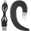 Bediffer Cuffie Conduzione Ossea, Gancio Auricolare a Mani libere Cuffie Bluetooth Cuffie Auricolari Senza Fili a conduzione ossea indolore Sostituzione delle Cuffie(Black),Walkman e cuffie