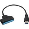 Cablecc Cavo adattatore da USB 3.0 a SATA a 22 pin, super velocità, 5 Gbps, per hard disk da 2,5 SSD