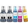 TOPRINT E102 Flacone di Inchiostro 5 Colori Multipack Compatibile per ET-2700 ET-2750 ET-2751 ET-2756 ET-2850 ET-2851 ET-2856 ET-3700 ET-3750 ET-3850 ET-4750 ET-4850 ET-4856 ET-15000 Stampanti