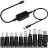 Rierousy Adattatore da PD a DC, Multifunzionale, 10 Connettori, Tensione Regolabile 5V/9V/12V/15V/20V, Adatto per Router, Modem, Laptop, Ricarica Rapida PD, USB-C