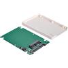 NFHK 1.8 Micro SATA 16pin SSD to 2.5 SATA 22pin 7+15 hard disk case Enclosure White 7mm height
