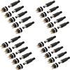 JZK 20 PZ 5.5 mm x 2.1 mm maschio DC connettore adattatore jack di alimentazione a saldare e 20PZ 5.5 mm x 2.1 mm femmina DC connettore per montaggio a pannello a 3 pin