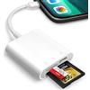Fanoyo Lettore di Schede SD per iPhone iPad, 3 in 1 Adattatore Scheda SD per iPhone, Adattatore per Scheda di Memoria Fotografica Ricarica e Lettura Simultanea Delle Schede