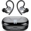 Lekaby Cuffie Bluetooth Sport, 2025 Auricolari Bluetooth 5.3 con Mic Stereo, Cuffie Wireless con Ricarica Rapida USB-C, Cuffiette Bluetooth Doppio Display LED IP7 Impermeabili, Cuffie Senza Fili 128H