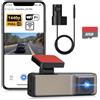 eSynic Dash Cam Wi-Fi con 2 Telecamere (Frontale 2K e Posteriore 1K), 160° Grandangolo, Sensore G, Registrazione in Loop, Monitoraggio Parcheggio 24 Ore, 32GB SD e ACC Cavo Inclusi, Per Auto e Camion