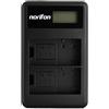 Norifon EN-EL15 Doppio Canale LCD USB Caricatore per Nikon D500, D600 | Compatibile con Nikon 1 V1, D610, D7000, D7100, D7200, D750, D800, D800E, D810, D810A
