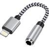 Ocbuo Adattatore per cuffie da Lightning a 3,5 mm, certificato MFi, adattatore AUX per iPhone, adattatore jack per iPhone, splitter audio compatibile con iPhone 14 Pro Max/14 Plus/14/13/12/11/SE/X/XS