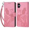 KENHONER Compatibile Cover con Samsung Galaxy A06 5G,Premium Pelle PU Portafoglio Flip Libro Custodia Cover per Samsung A07 4G [Protezione Completa] - Rosa