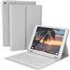 KVTVOU Custodia con tastiera per iPad 9/8/7a generazione da 10,2 pollici, grigio