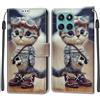 KENHONER Custodia per Motorola Edge 60 Fusion/Edge 60, gatto