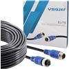 VSG Prolunga per videocamera da retromarcia, 4 Pin, Varie Lunghezze 20 m Nero