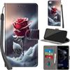 Haninsuze Cover per Huawei P10 Lite Custodia Cover Pelle Libro Portafoglio con Porta Carte Magnetica Protezione Antiurto Cuoio Flip Case Custodia Cover per Huawei P10 Lite, Rose