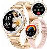 TAYSHILEY Orologio intelligente da donna, display 1.27 HD, risposta/effettuare chiamate, orologio intelligente da donna sportivo impermeabile IP68, cardiofrequenzimetro,pedometro-compatibile con Android e iOS