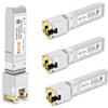 6COMGIGA Transceiver SFP+, modulo di rame SFP+ RJ45 per Cisco SFP-10G-T-S, Ubiquiti UF-RJ45-10G, Netgear, D-Link, Supermicro, TP-Link, fino a 30 m, [4 pezzi]