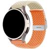 FiiMoo Intrecciato Cinturino Compatibile con Garmin Venu 3/Venu 2/Forerunner 265/Forerunner 965, 22mm Ricambio Cinturino, Cinturino Elastico Regolabile per Garmin Vivoactive 4-Bianco + Arancione