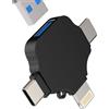 HOYULLI Adattatore USB(3 in 1)USB C Lightning Micro USB A Per IPhone16 15 14 Pro Chiave OTG 3.0 Android Telefono Per Apple Disco Esterno Archiviazione Stick Tipo C Accessori Per IPad Compatibile Con Samsung