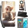 PHINIENLAND Cover per Honor X9A 5G / Honor Magic5 Lite Case PU Pelle Custodia [Kickstand] [Chiusura magnetica] [Slot per Schede], Portafoglio Flip Custodia per Honor X40 5G,Gatto