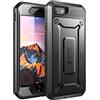 SUPCASE Cover per iPhone SE 2 (2020) / iPhone SE 3 (2022) / iPhone 7 / 8, Custodia Rigida a 360 gradi con Protezione per lo Schermo Integrata (Nero)