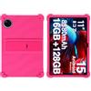 GIOPUEY Cover Compatibile con DOOGEE U11/U11 PRO - con Supporto - Custodia Protettiva in Silicone TPU Morbida Case - Pink