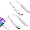 EceoThsy Adattatore USB Type-C A Jack Da 3,5 Mm (Ee-UC10J) Adattatore Lightning Jack Cuffie - Compatibile Con Auricolari, Alta Qualità Audio, Design Compatto E Pratico Per Smartphone E Tablet