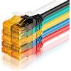 SEBSON Ethernet Cavo CAT6 0,5m, Gigabit LAN Cavo Patch, 1000Mbit/s, U-UTP Cavo di Rete con Spina RJ45 per Router, PC, SMART TV, Set di 10 Colorato