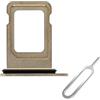 Cemobile Vassoio SIM per iPhone 13 Pro / 13 Pro Max (versione scheda singola) con anello di tenuta in gomma impermeabile + perno di espulsione aperto vassoio SIM (oro)